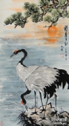 郭克忠国画  鹤寿千秋