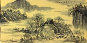 关山雨《幽谷泉鸣》山水